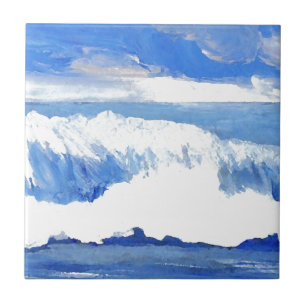 Carreau Goût de la mer - paysage marin bleu de ressacs