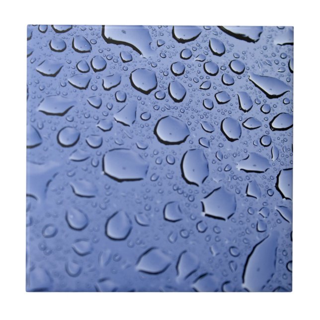 Carreau Gouttelettes d'eau bleue (Devant)
