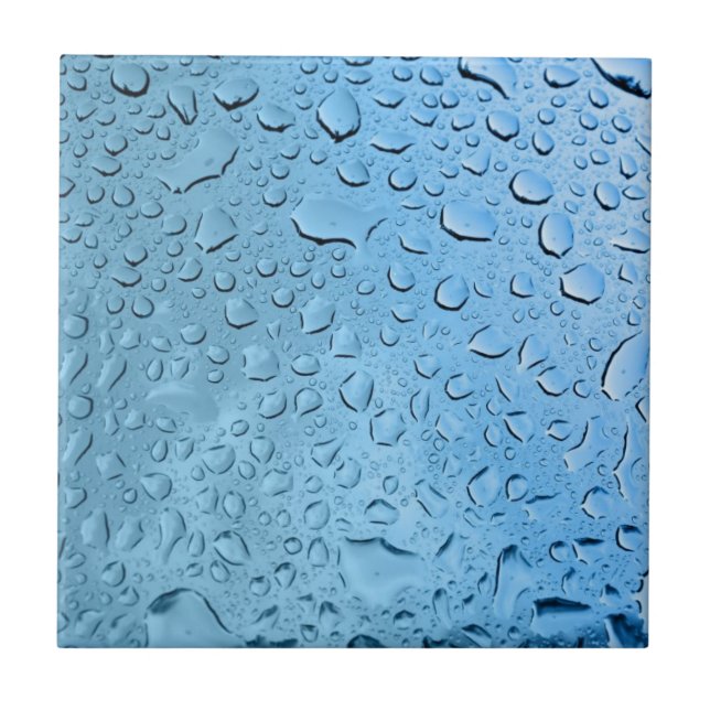 Carreau Gouttelettes d'eau bleue (Devant)