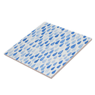 Carreau Gouttes de pluie aquarelle