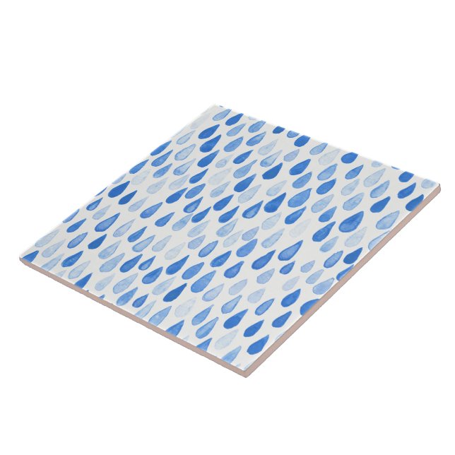 Carreau Gouttes de pluie aquarelle (Côté)