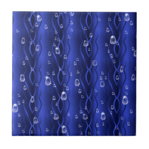 Carreau gouttes de pluie sur le métal bleu