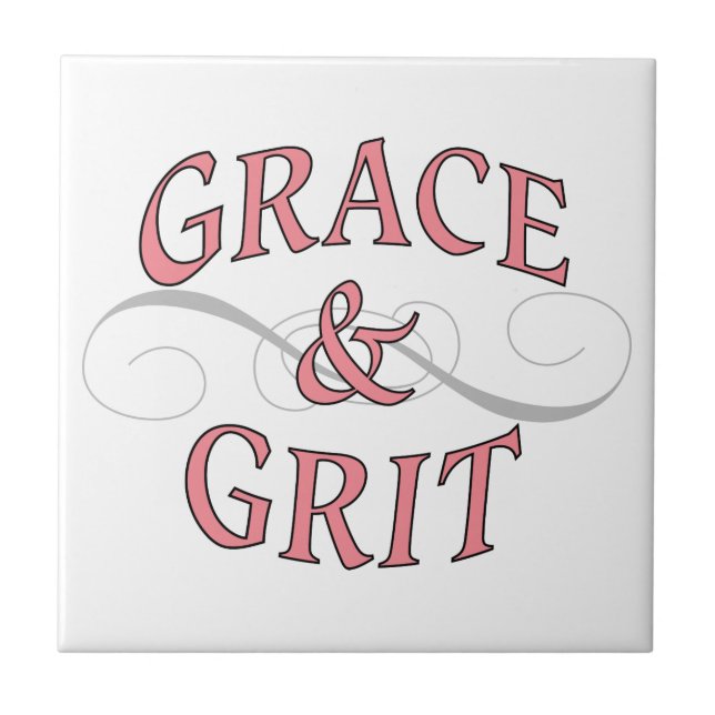 Carreau Grace & Gris en rose et gris (Devant)