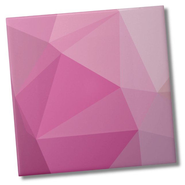 Carreau Gradient rose géométrique mou (Cute Modern Geometric Gradient Ombre Pink Pattern Ceramic Tile)