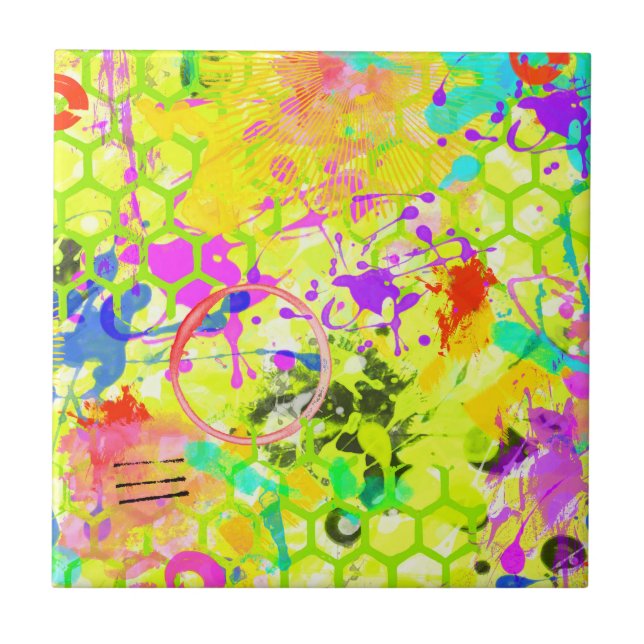 Carreau Graffiti Été Abstrait 1 (Devant)