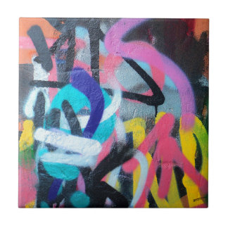 Carreau Graffiti Street Art Cerise Jaune