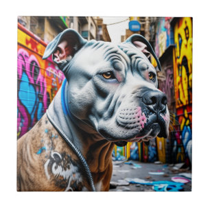 Carreau Graffiti Street Art City Pitbull Lover