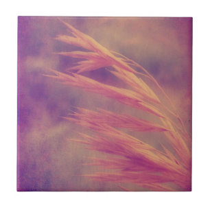 Carreau Graine d'herbe violet Art numérique de brume