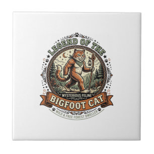 Carreau Grand Chat de Pied Grand Sasquatch Chat Vintage Ve