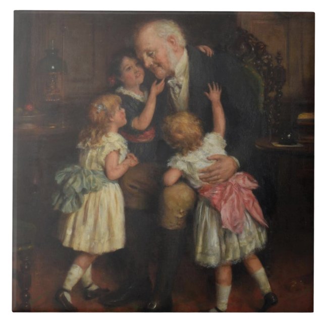 Carreau Grand-père et Petites-filles (par Joseph Clark) (Devant)