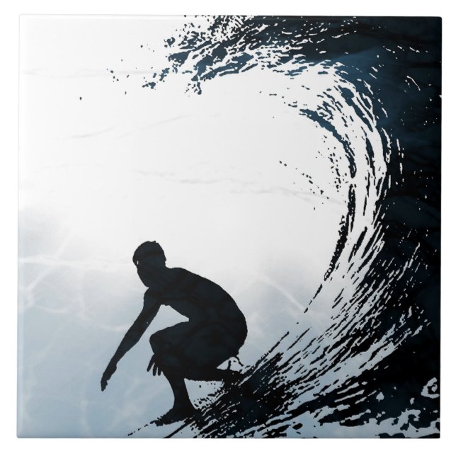 Carreau Grand surfer de vague (Devant)