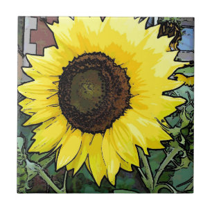 Carreau Grand tournesol jaune