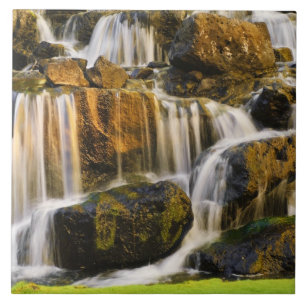 Carreau Grande Île, Hawaï. Ruisseau en cascade, Grande Île