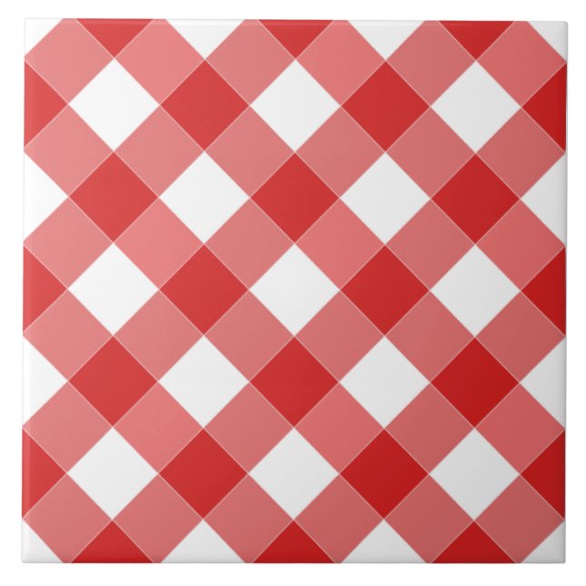 Carreau Grande tuile Checkered rouge (Devant)