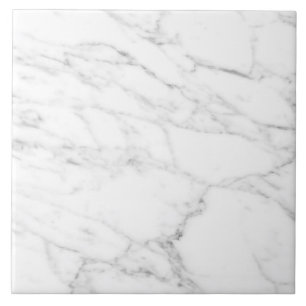 Carreau Grande tuile en marbre blanc avec lignes de marbel