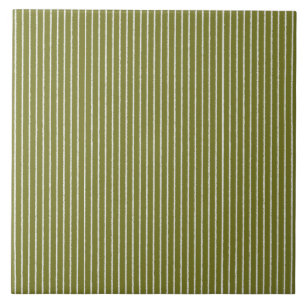 Carreau Grandes vertes et blanches d'olive avec lignes in