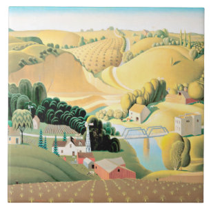 Carreau Grant Wood - Stone City, Iowa