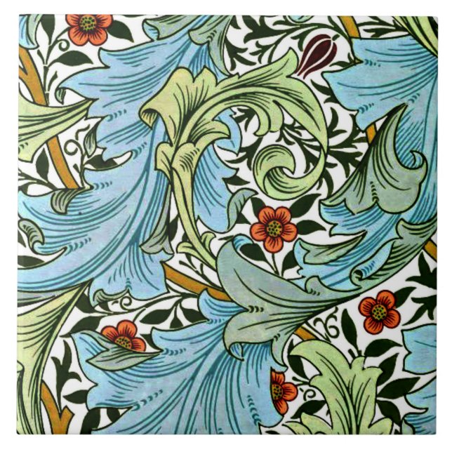 Carreau Granville, vintage William Morris motif, (Devant)