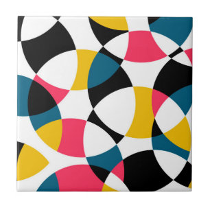 Carreau Graphique circulaire coloré, moderne, à la mode,