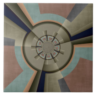 Carreau Graphisme d'art fractal de l'harmonie des couleurs