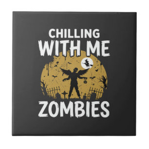 Carreau Graphisme Vintage de Zombies qui me font frissonne