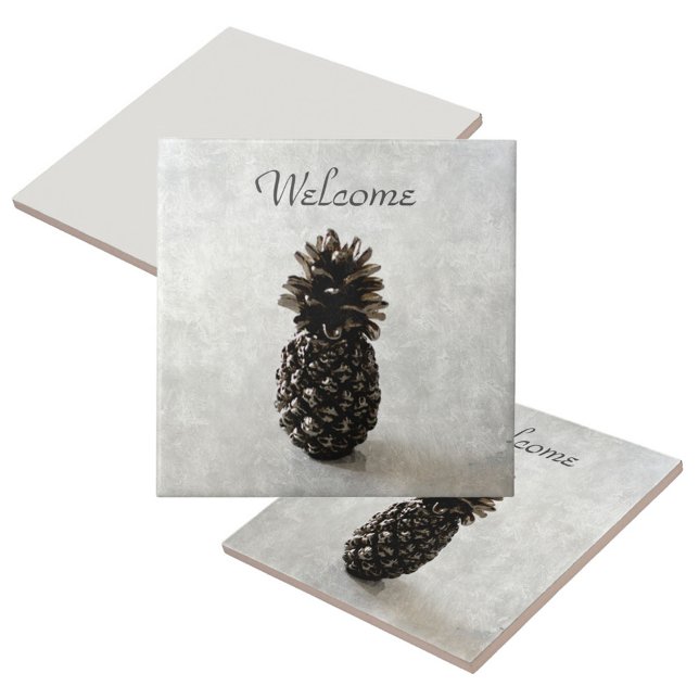 Carreau Gray de bienvenue traditionnel à l'ananas (Créateur téléchargé)