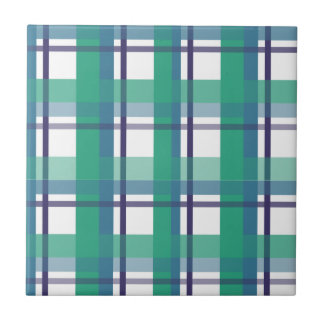 Carreau Green And Purple Tartan Pattern