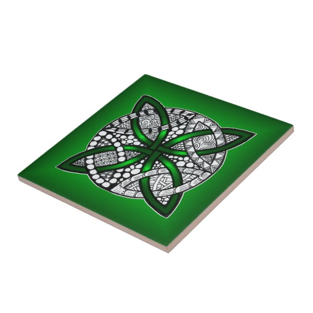 Carreau Green Celtic Knot Art original (Côté)