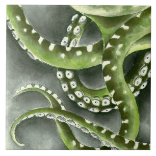 Carreau Green Grey Tentacles