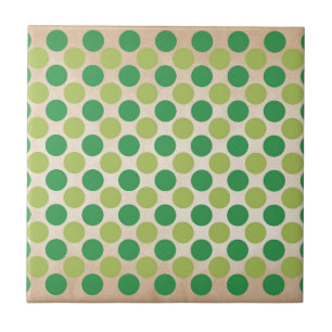 Carreau Green retro vintage circles pattern