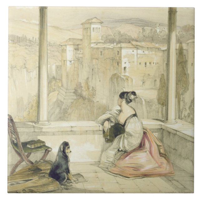 Carreau Grenade (Alhambra), plaquent 9 des 'croquis de (Devant)