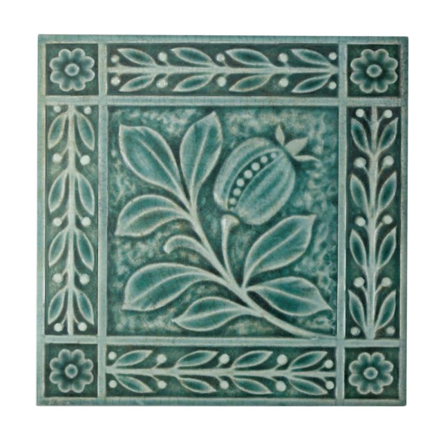 Carreau Grenade Turquoise Majolica Faux de secours Repro c (Devant)