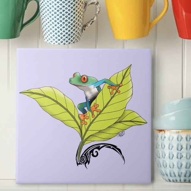 Carreau Grenouille à arbre rouge (Créateur téléchargé)