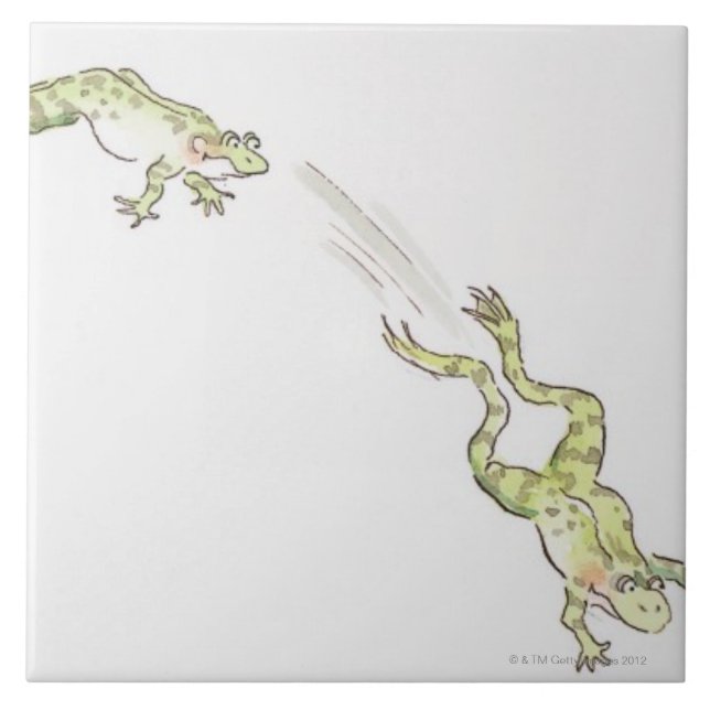 Carreau Grenouille de bande dessinée (Devant)