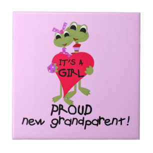 Carreau Grenouille Fière grand-parent des cadeaux de fille