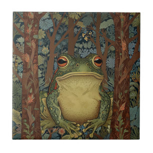 Carreau grenouille vintage de la forêt de boho