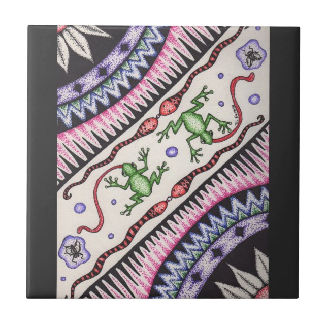 Carreau Grenouilles et serpents (Devant)