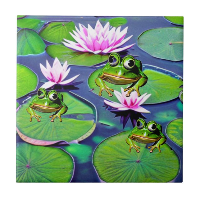 Carreau Grenouilles Lotus Et Lily Pad (Devant)