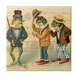 Carreau Grenouilles vintages drôles