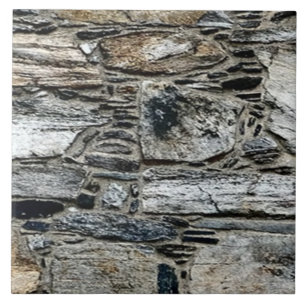 Carreau Grille céramique à motifs de pierre - Gris, Brow