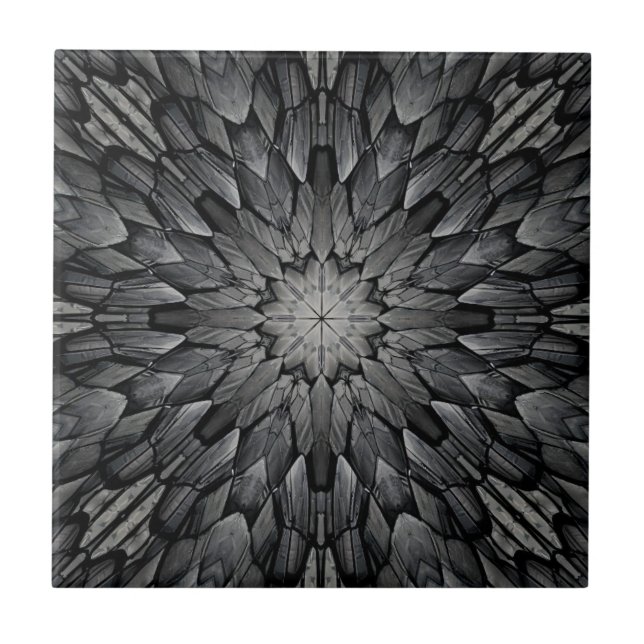 Carreau Gris 8 étoiles géométrique mosaïque de pierre  (Devant)