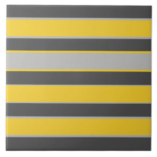 Carreau Gris clair et gris foncé, jaune moutarde