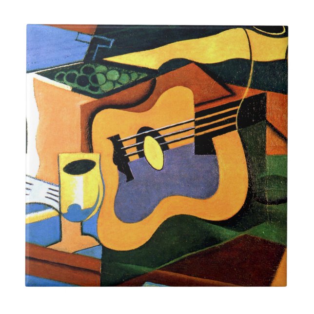 Carreau Gris - Guitare et bouteille (Devant)