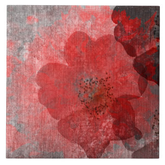 Carreau Gris rouge noir Grunge Digital Graphic Art Design