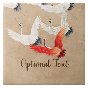 Carreau Grues volantes japonaises