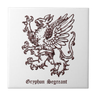 Carreau Gryphon héraldique médiéval segreant