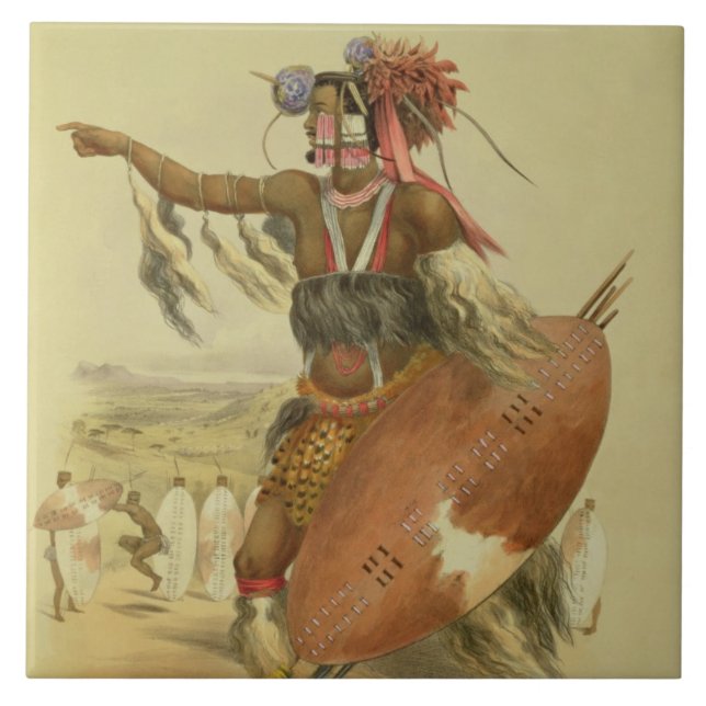 Carreau Guerrier de zoulou, Utimuni, neveu de Chaka le (Devant)