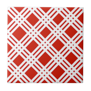 Carreau Guingan rouge et blanc