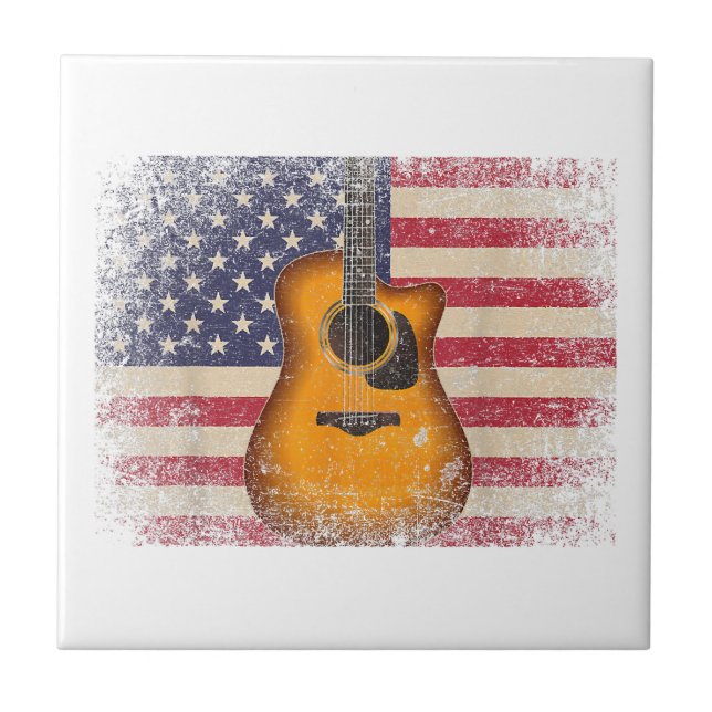 Carreau Guitar 4th of July Venin American Flag USA - Count (Devant)