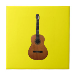 Carreau Guitare instrument de musique Acoustique Jaune